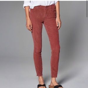 Abercrombie mid rise skinny corduroy pants